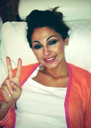 Anna Tatangelo, nel lettino a Sora