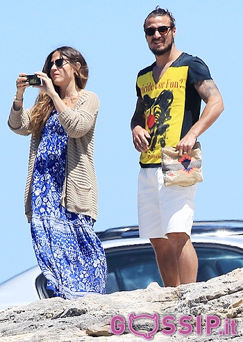 Daniel Pablo Osvaldo a Ibiza con Jimena