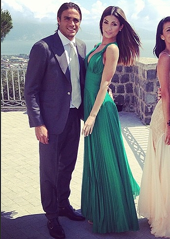 Federica Nargi in verde con Ale Matri Federica Nargi in verde con Ale Matri