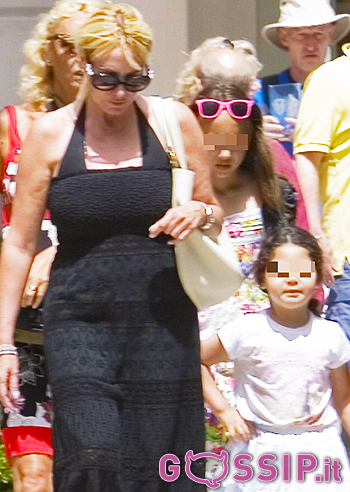 Antonella Clerici a Capri con Maelle