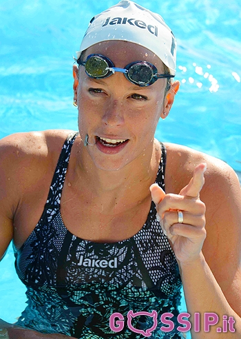 Fede Pellegrini con Re Magno alla Swimming Cup