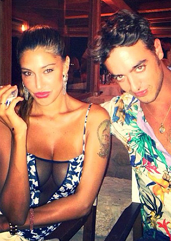 Belen Rodriguez con il suo testimone