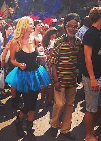 Stefania Orlando al Carnevale di Notthing Hill