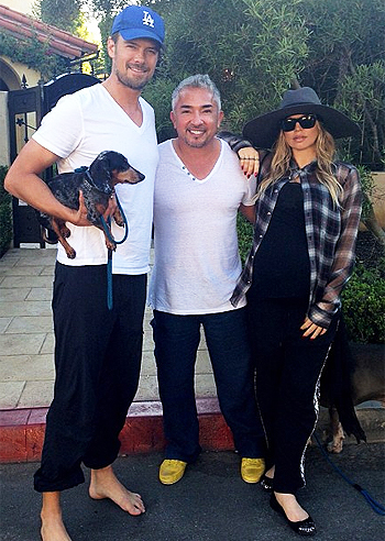 Fergie e Josh Duhamel dall'educatore per cani