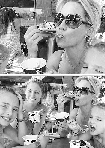 Jennie Garth, un gelato con le figlie