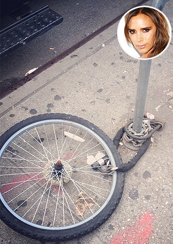 Victoria Beckham, bici rubata Victoria Beckham, bici rubata