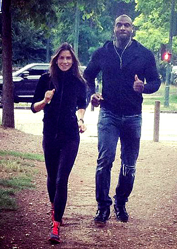 Claudia Galanti, jogging col bodyguard