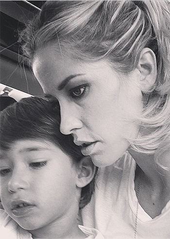 Elena Santarelli, momento 'Peppa Pig' con Jack