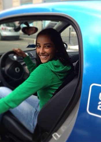 Juliana Moreira, green con il car sharing