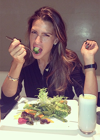 Claudia Galanti, pranzo vegetariano