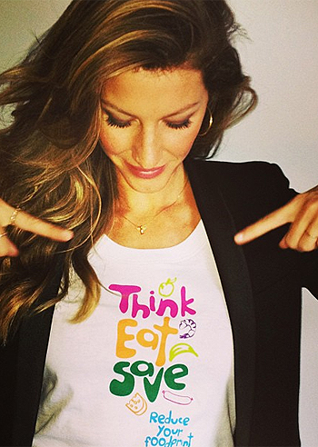 Gisele contro gli sprechi alimentari