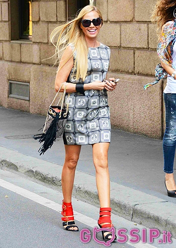 Federica Panicucci, passeggiata fashion Federica Panicucci, passeggiata fashion