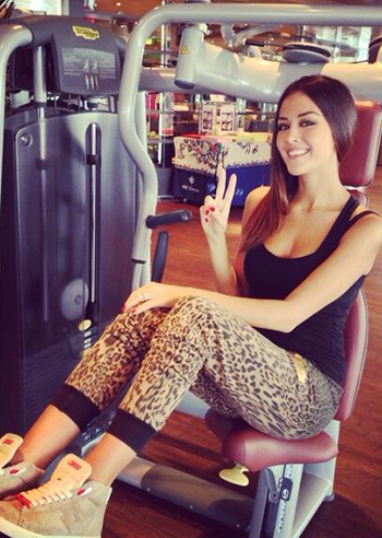 Giorgia fashion anche in palestra