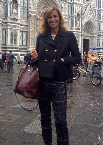 Cristina Parodi, turista a Firenze