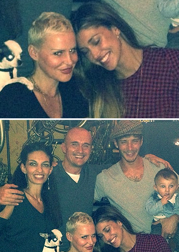 Belen con De Martino e Santiago a cena con Signorini