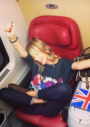 Yoga in treno per Ale Marcuzzi