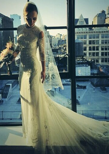 L'abito da sposa di Christina Ricci