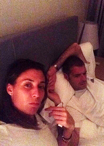 Flavia Pennetta, tv con un amico