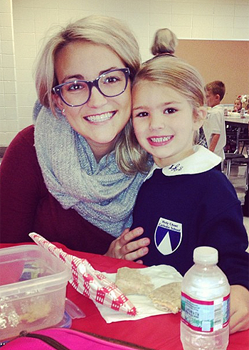 Jamie Lynn, pranzo a scuola con Maddie