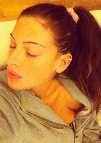 Francesca Testasecca, che fatica svegliarsi!