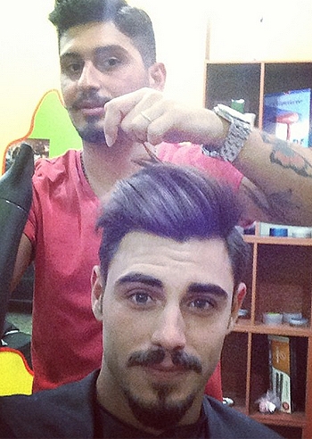 Francesco Monte, un'aggiustatina al ciuffo