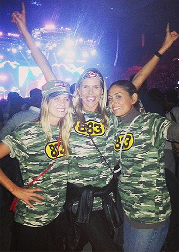 Veridiana Mallmann al concerto di Max Pezzali