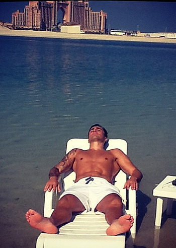 Fabio Cannavaro sotto il sole di Dubai