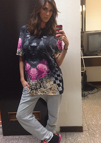 Melissa Satta al via Melissa Satta al via