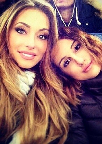 Alessia Tedeschi all'Olimpico con un'amica