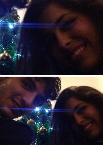 Ariadna, primo albero di Natale con marito