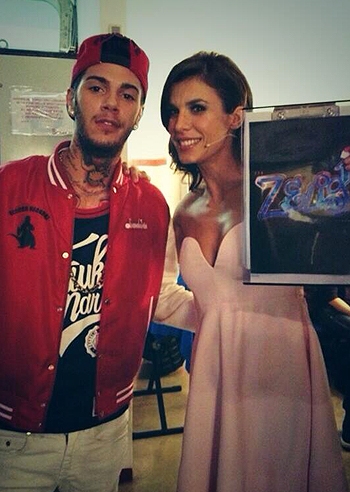 Elisabetta dietro le quinte di 'Zelig 1'