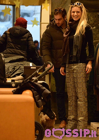 Michelle Hunziker, shopping con Tomaso