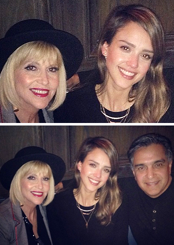 Jessica Alba con mamma e papà