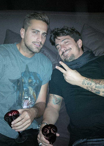 Fabio Borriello, serata con l'amico