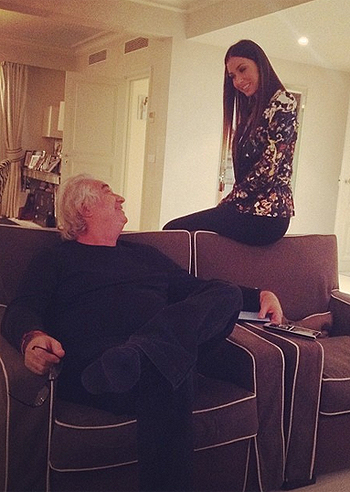 Flavio Briatore ed Elisabetta Gregoraci a casa Flavio Briatore ed Elisabetta Gregoraci a casa