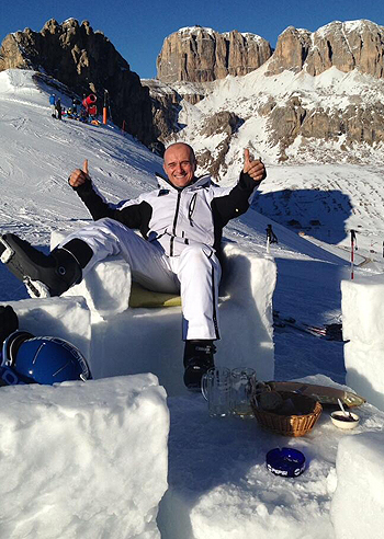 Alfonso Signorini, week-end sulla neve