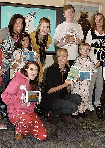 Heidi Klum in ospedale dai bambini malati