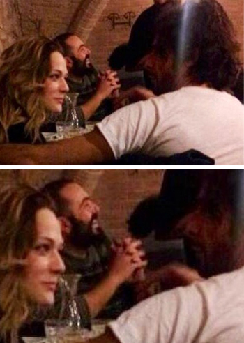 Marco Bocci e Laura Chiatti, coccole a cena