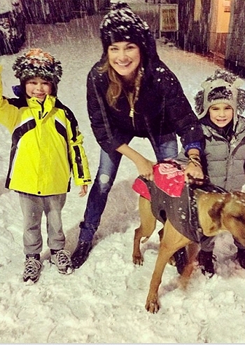 Alena, vacanze in montagna con i figli