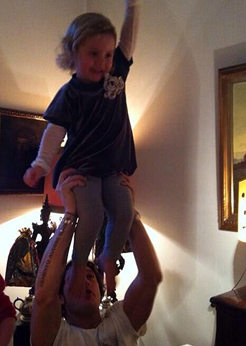 Aldo Montano, feste con Matilde