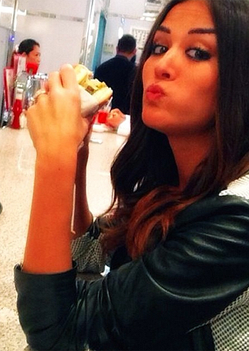 Giorgia Palmas, tentazione panino