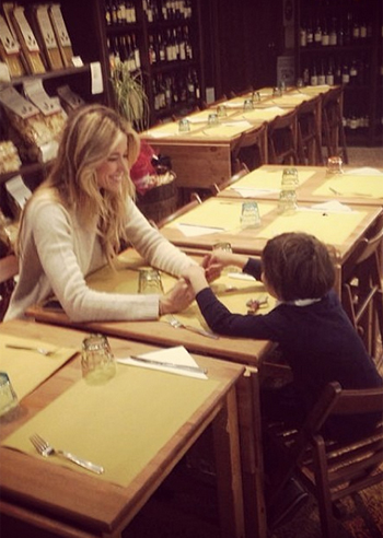 Elena Santarelli, cenetta con Jack
