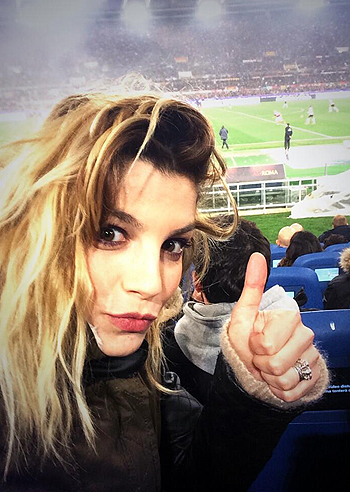 Emma all'Olimpico per Roma-Juve