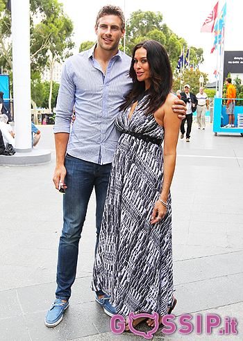 Megan Gale, pancione agli Australian Open