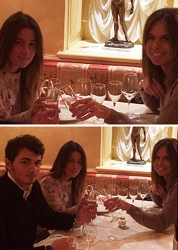 Paola Perego un brindisi con i figli