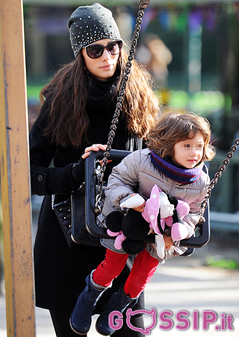 Marica Pellegrinelli porta al parco Raffaella Maria