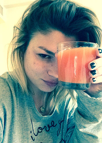 Emma Marrone, appena sveglia...