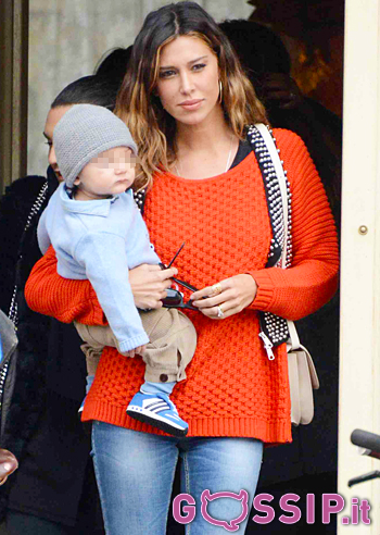 Belen Rodriguez, pranzo veloce con Stefano