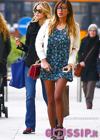 Belen Rodriguez, shopping con Elena Santarelli
