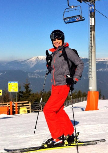 Alena Seredova in montagna con i figli